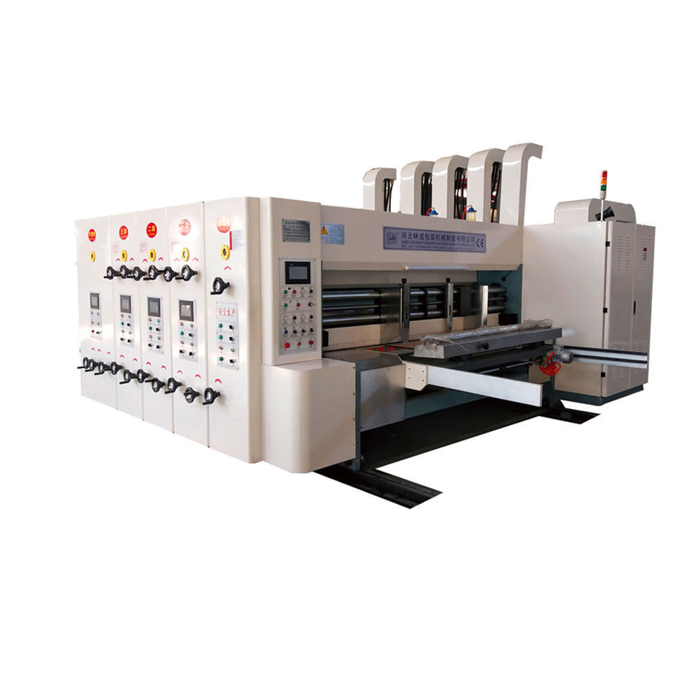 Good Price And High Speed Printing Die Cutting Machine/carton Box Flexo Chain Feeding Printing Slotting Machine