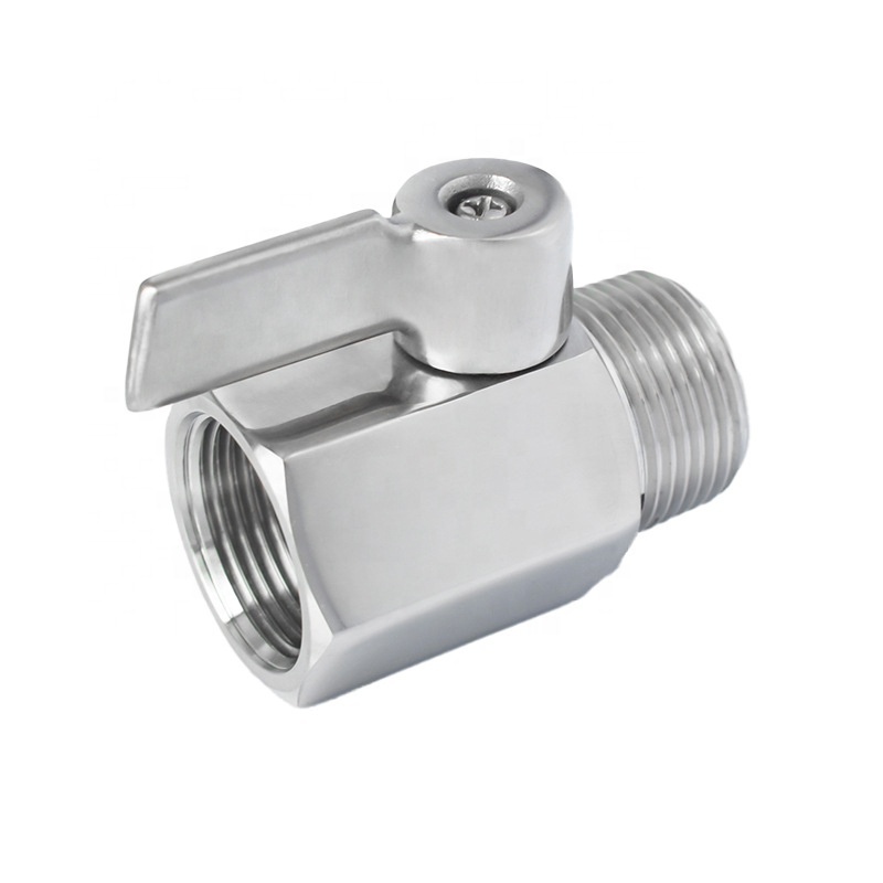 Stainless Steel 1/4 NPT Mini Air Ball Valve Male-Female Mini Ball Valve