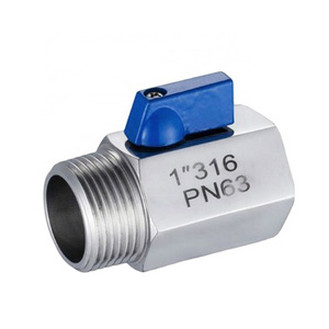 Stainless Steel 1/4 NPT Mini Air Ball Valve Male-Female Mini Ball Valve