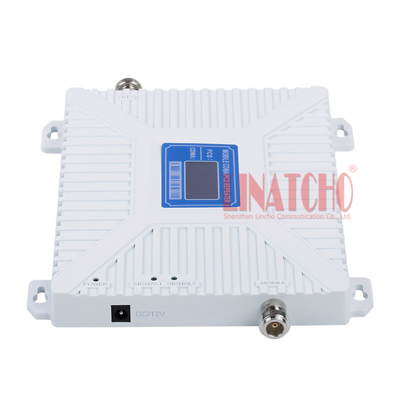 white dual band rf 800mhz pcs cdma 800 1900 mhz cell signal repeater