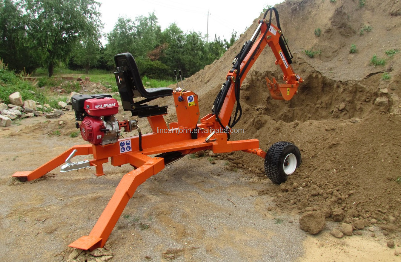 New ATV towable backhoe  with different attachments high efficiency mini backhoe