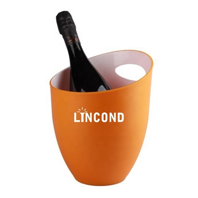 OEM Hot Sell Plastic Wine Bucket 3L Wine Bottle Cooler Beer Champagne Ice Bucket For Hotel Party