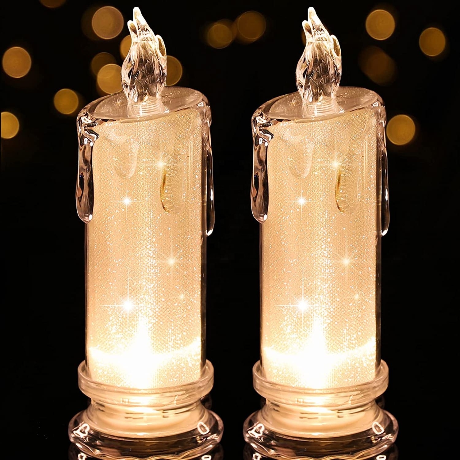 LED flameless Candles Flickering LED Pillar Candles Battery Operated Candles for Party Wedding House Decorations