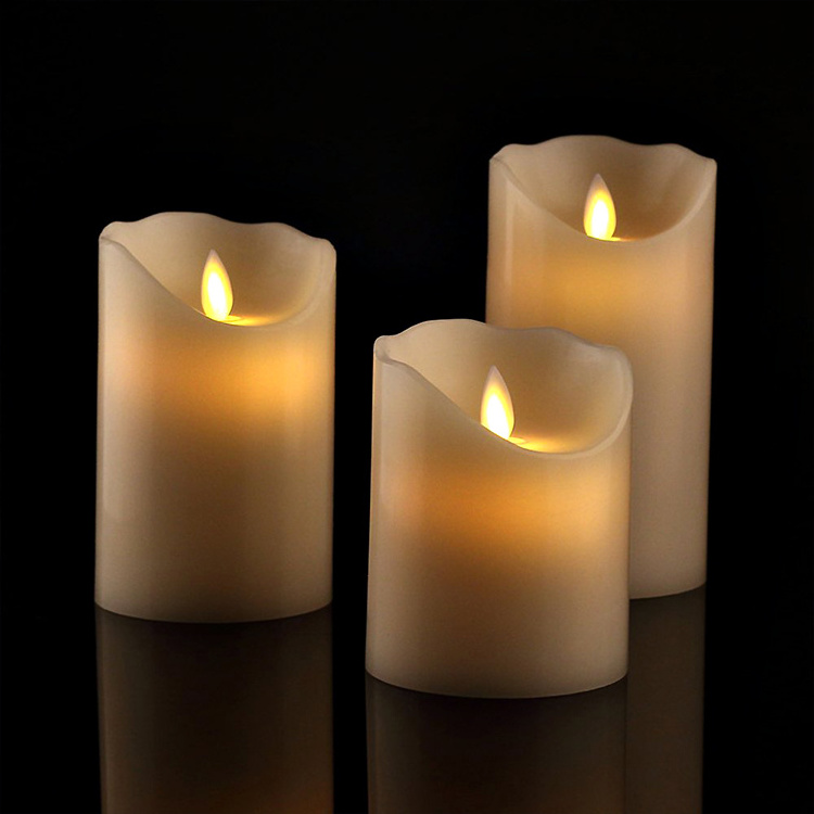 Battery Operated Remote Control Color Changing paraffin led Candle Flameless Led Candle