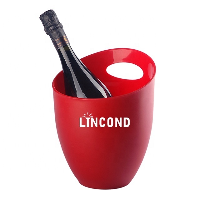 OEM Hot Sell Plastic Wine Bucket 3L Wine Bottle Cooler Beer Champagne Ice Bucket For Hotel Party