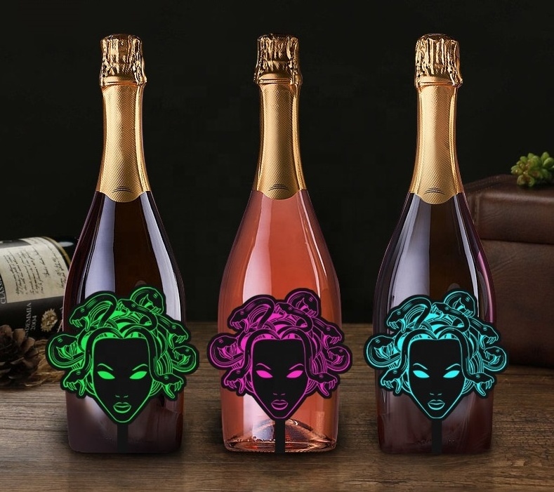 Factory Supplier Customized Led Champagne Sticker Wine El Bottle Label