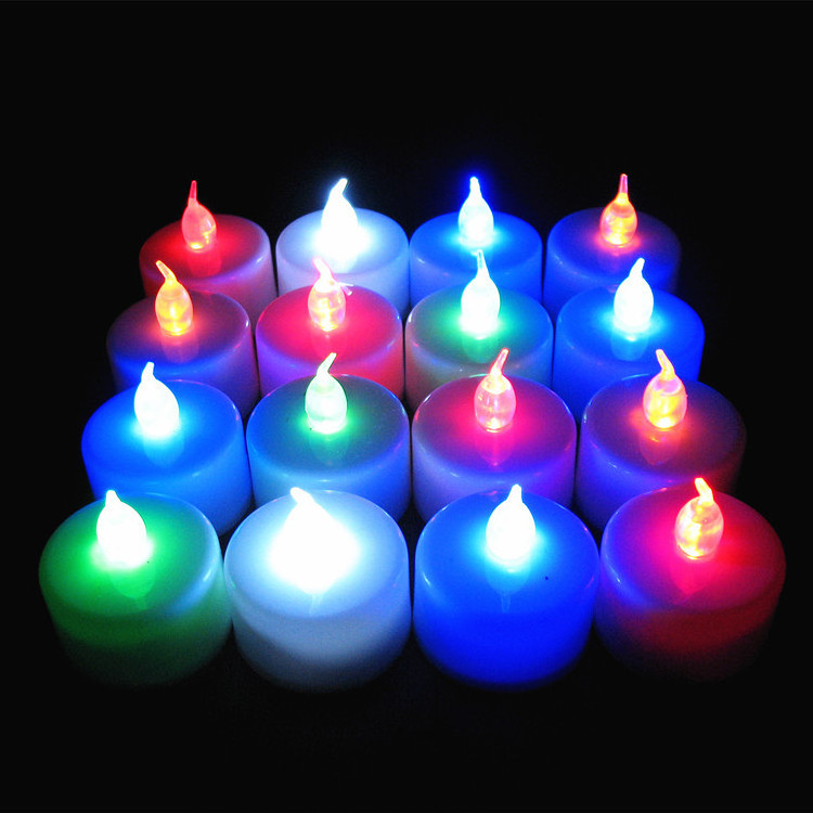 Romantic Wholesale multi light flashing PP Tea Light LED Candle lights plastic Candle for party Wedding Home Decoration