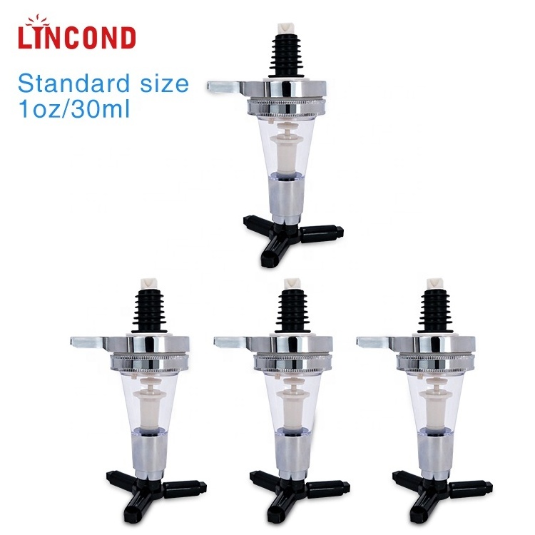 Lincond Hot Sale Wine Dispenser Drinking Pourer  Bar Butler 4 Bottles alcohol Dispenser