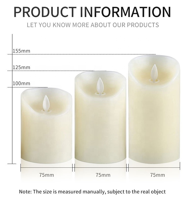 Remotal Contral Flameless Candles Battery Operated H 4