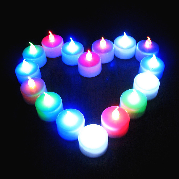 Romantic Wholesale multi light flashing PP Tea Light LED Candle lights plastic Candle for party Wedding Home Decoration