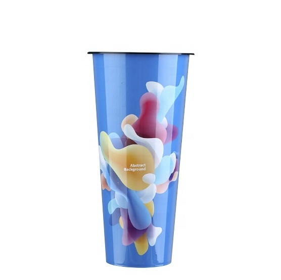 Lincond Customized CMYK Printed reusable PP plastic cup 16OZ 23OZ 32OZ large capacity reusable Plastic Tumbler Stadium Cup