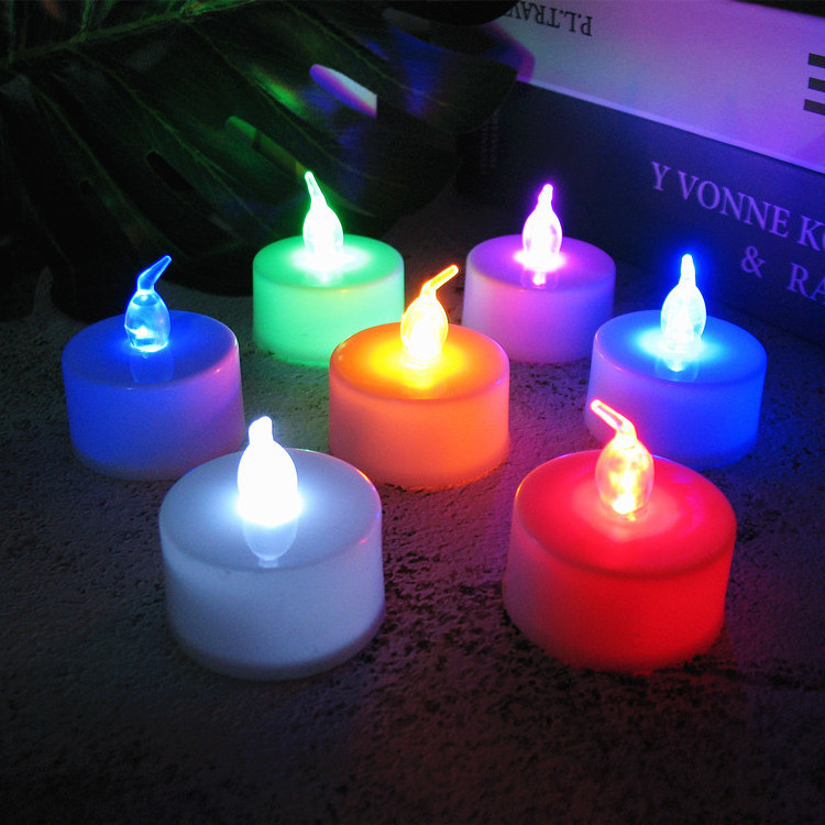 Romantic Wholesale multi light flashing PP Tea Light LED Candle lights plastic Candle for party Wedding Home Decoration