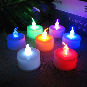 Romantic Wholesale multi light flashing PP Tea Light LED Candle lights plastic Candle for party Wedding Home Decoration