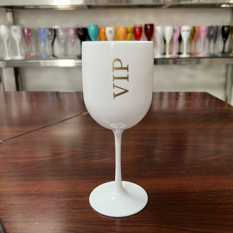 480ml Plastic Champagne Glass Unbreakable Pink Black White Ice Imperial Champagne Glasses Cups Goblet wine Glasses