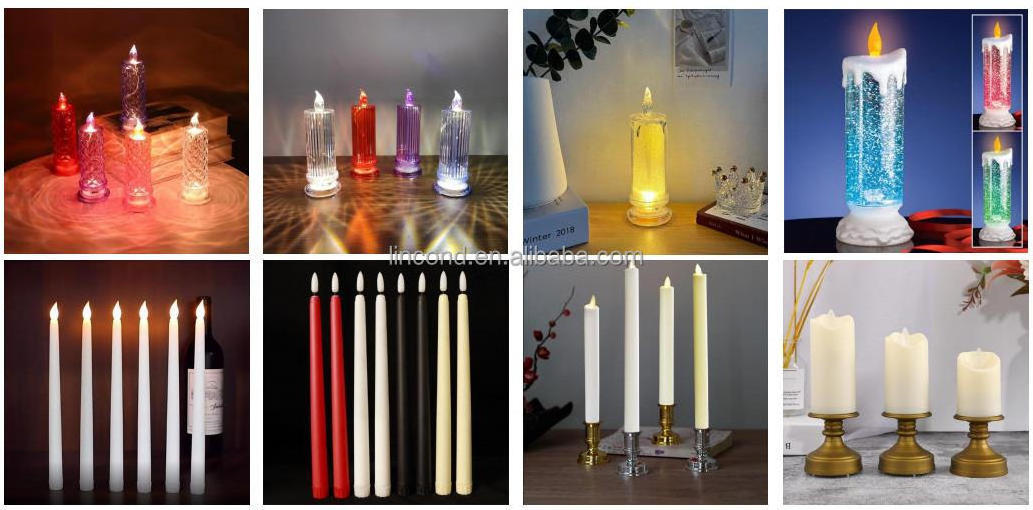 LED flameless Candles Flickering LED Pillar Candles Battery Operated Candles for Party Wedding House Decorations