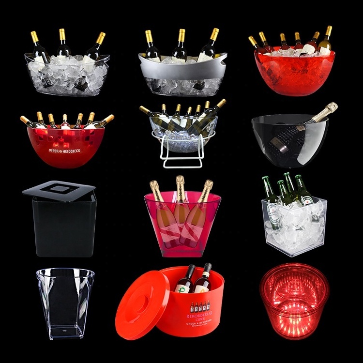 Cheap Price Factory Directly Sell Eco-friendiy Plastic Ice Bucket Wine Beer Ice Bucket Beverage Tubs Ice Buckets