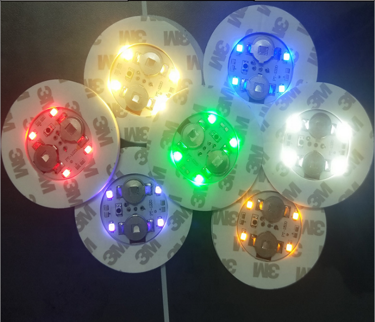 Party Decoration Led Bottle Light Drink Coaster Waterproof Light Up Cocktail Champagnes Sticker Light Vodka Led Coaster