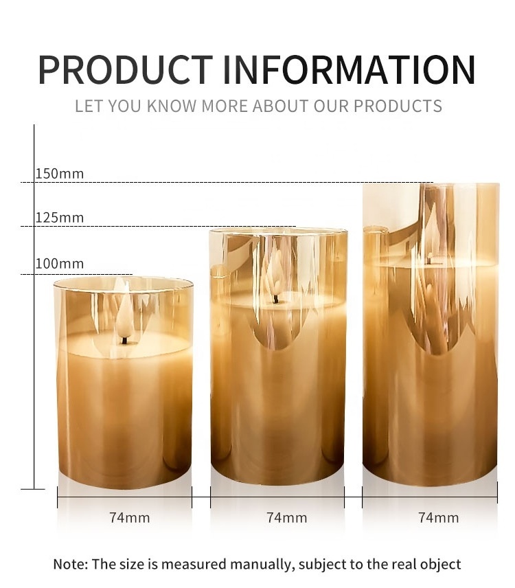 Flickering Flameless Candles, Unbreakable Battery Operated LED Pillar Radiance Candles with Remote Control and Timer