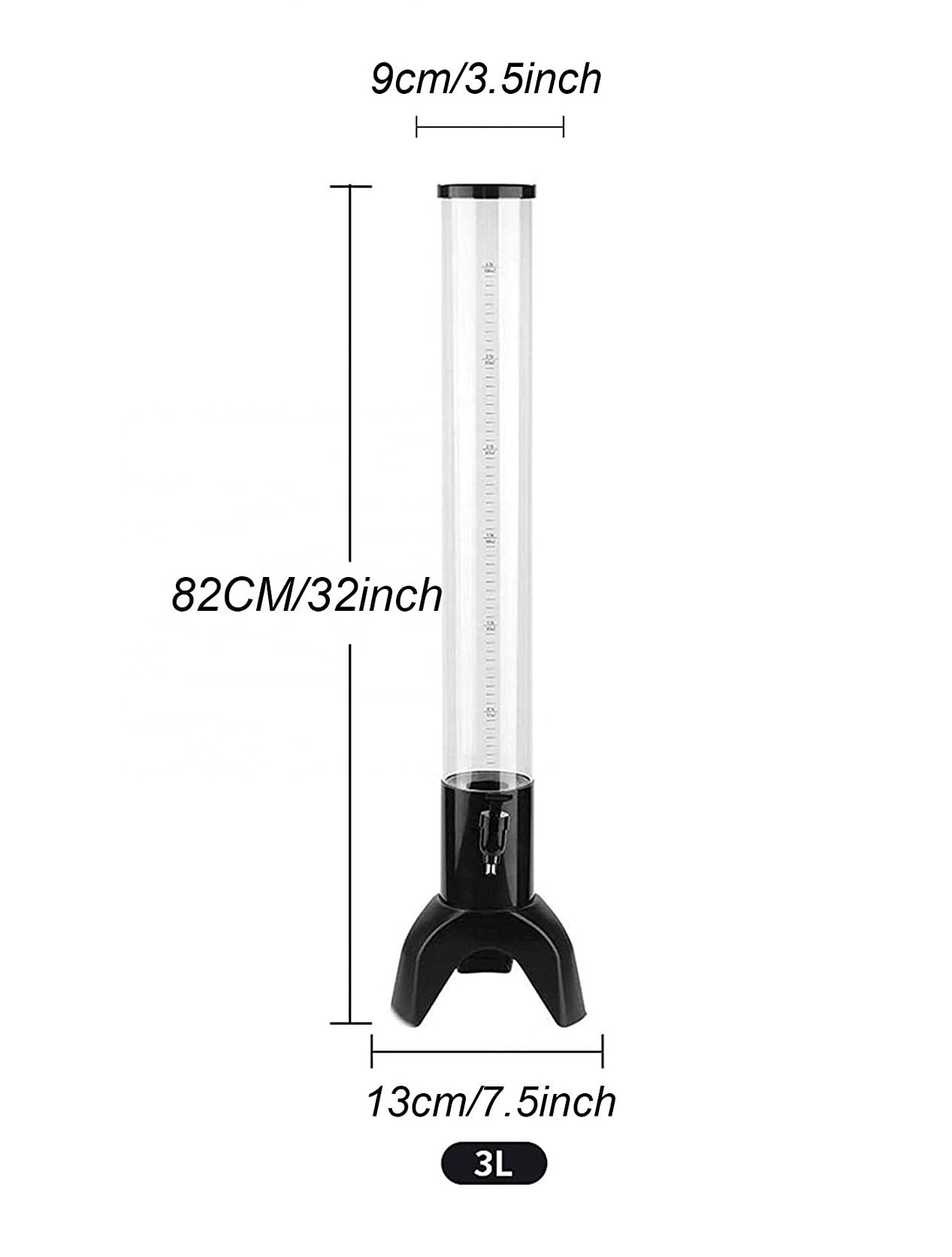 Custom Cheap Bar Party Drink Dispenser Draft Beer Tower With Ice Tube Led Beer Tower