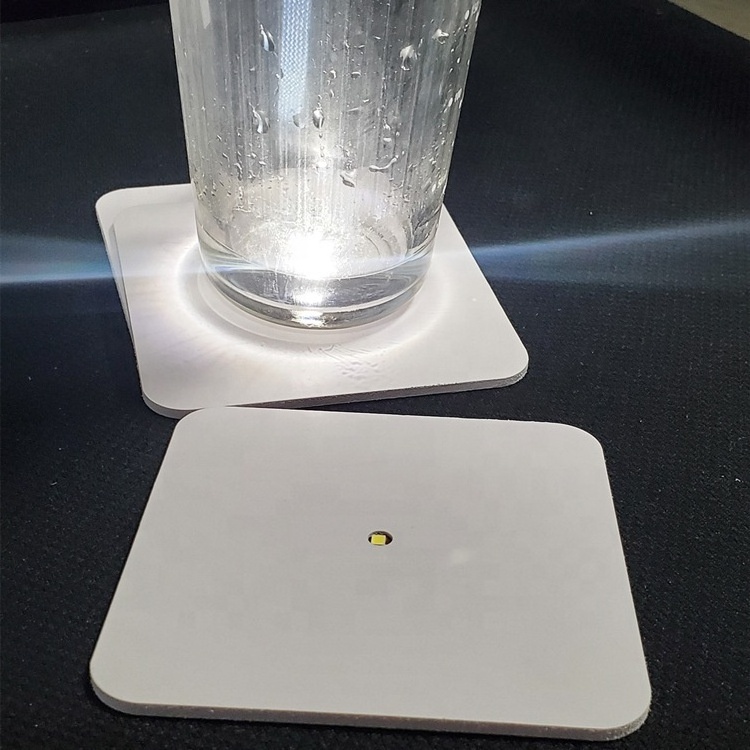 Square Oem Plastic Drink Mat Ceramic Mug LED Coasters And Placemat Coffee Tea Kitchen Table Cup Mat