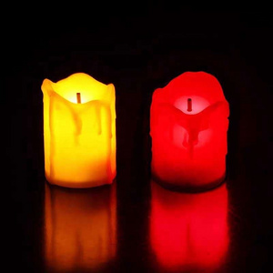 Halloween Christmas Realistic Black Wick Battery Plastic Battery Flameless Votive Candles Electric Led Candle