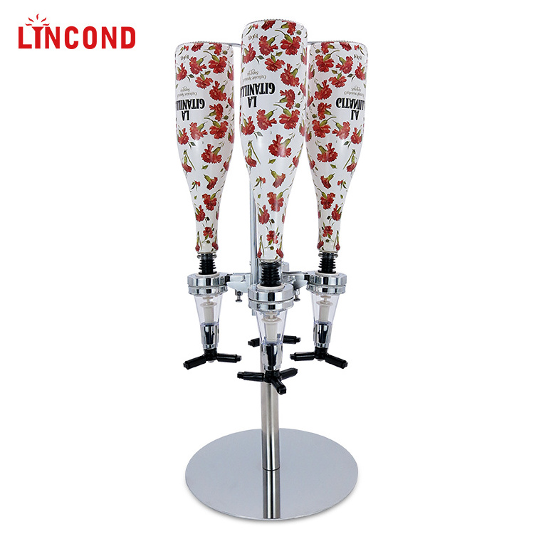 Lincond Hot Sale Wine Dispenser Drinking Pourer  Bar Butler 4 Bottles alcohol Dispenser