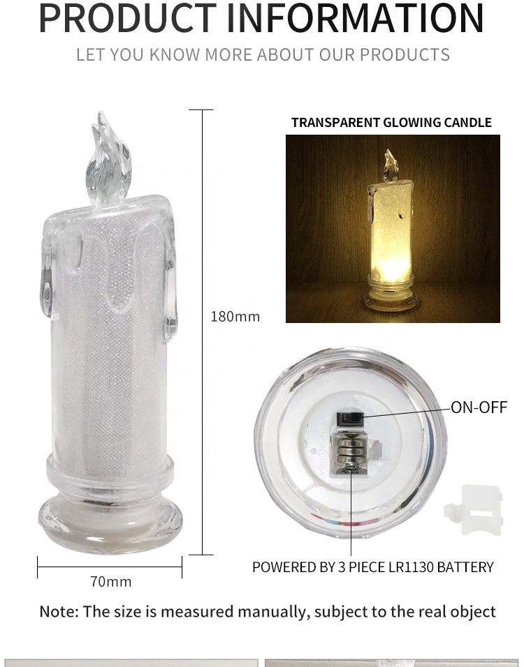 LED flameless Candles Flickering LED Pillar Candles Battery Operated Candles for Party Wedding House Decorations