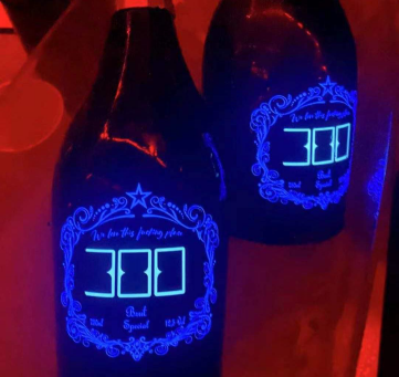 OEM waterproof EL wine champagne label customs luminous label adhesive sticker LED label for 750ml bottle