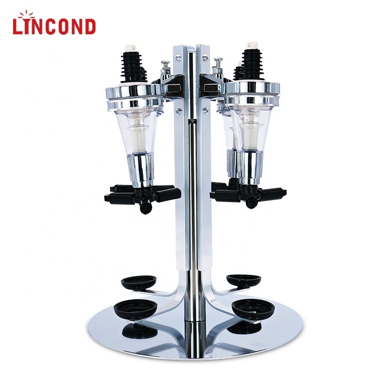 Lincond Hot Sale Wine Dispenser Drinking Pourer  Bar Butler 4 Bottles alcohol Dispenser