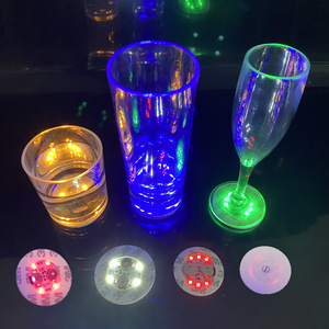 Lincond Glow Light Up LED bottle base light LED Flashing Bottle light sticker eva Sticker led Coaster for cups bottle