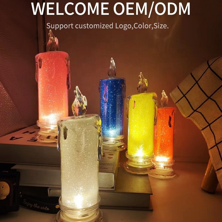 LED flameless Candles Flickering LED Pillar Candles Battery Operated Candles for Party Wedding House Decorations