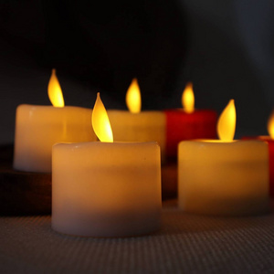 Flickering Flameless Candles, Moving Flame, Battery Operated LED Pillar Candles  Made of Wax-Like Frosted Plastic