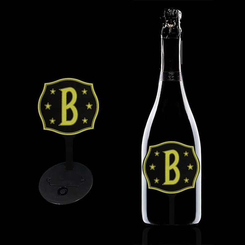 OEM waterproof EL wine champagne label customs luminous label adhesive sticker LED label for 750ml bottle