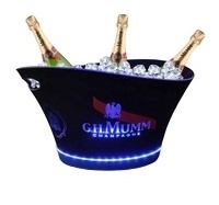 9 Liter OEM Acrylic ice bucket Night club Wine Beer LED Ice Bucket Cheap Price Buckets Clear for bar beer champagne bottle