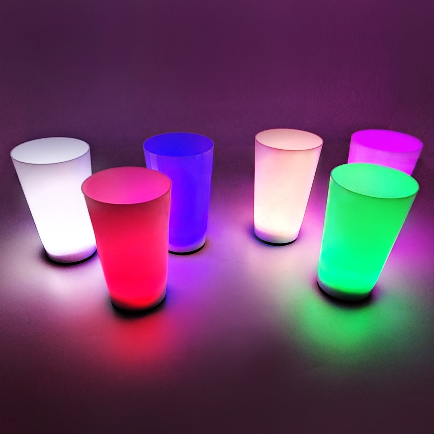 12oz, 14oz liquid activated Led Glow Lighted Cup In The Dark Plastic Blinking Drink Beer Mugs for Bar Nightclub Party Supplies