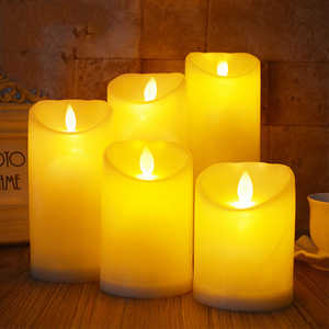 Hot selling home decor candle flameless battery operated Flicker led candle for party