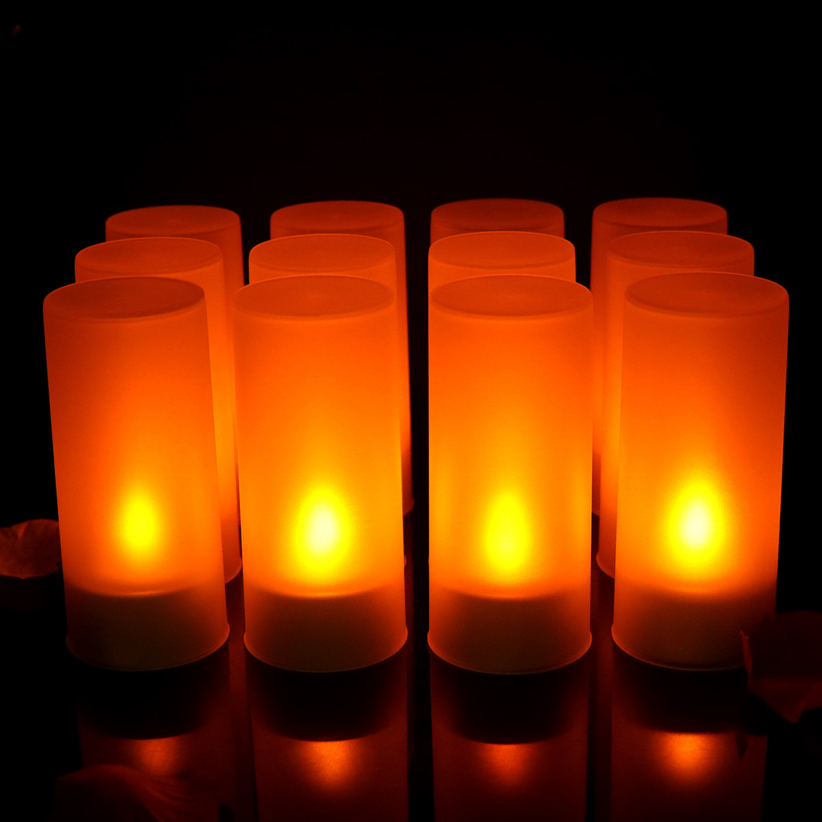 2023 hot sale12pcs  LED candle set Wedding Decorative Luxury Custom Battery Operated Elegant Wax Moving Flameless Set Led Candle