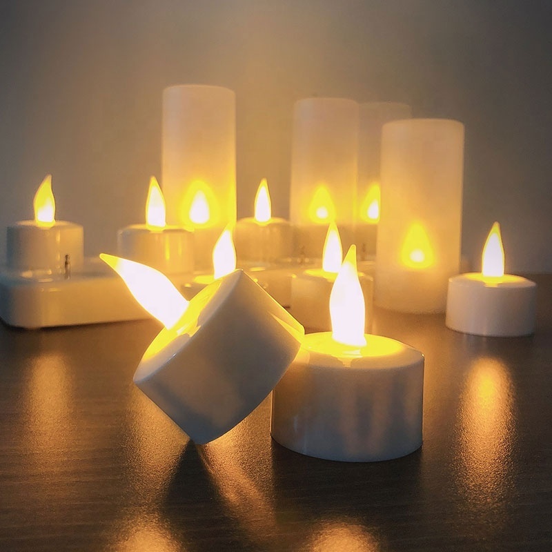 Flameless Flicker Led Rechargeable Candle Led Candle Tea Light