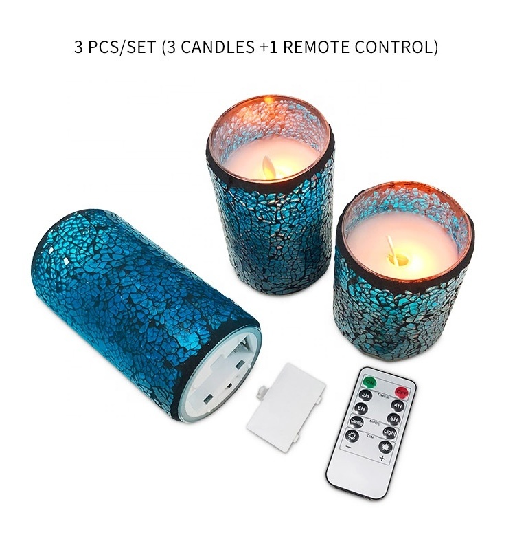 Moving Wick Flameless Led Candles With Remote Battery Operated Taper Candles with Timer