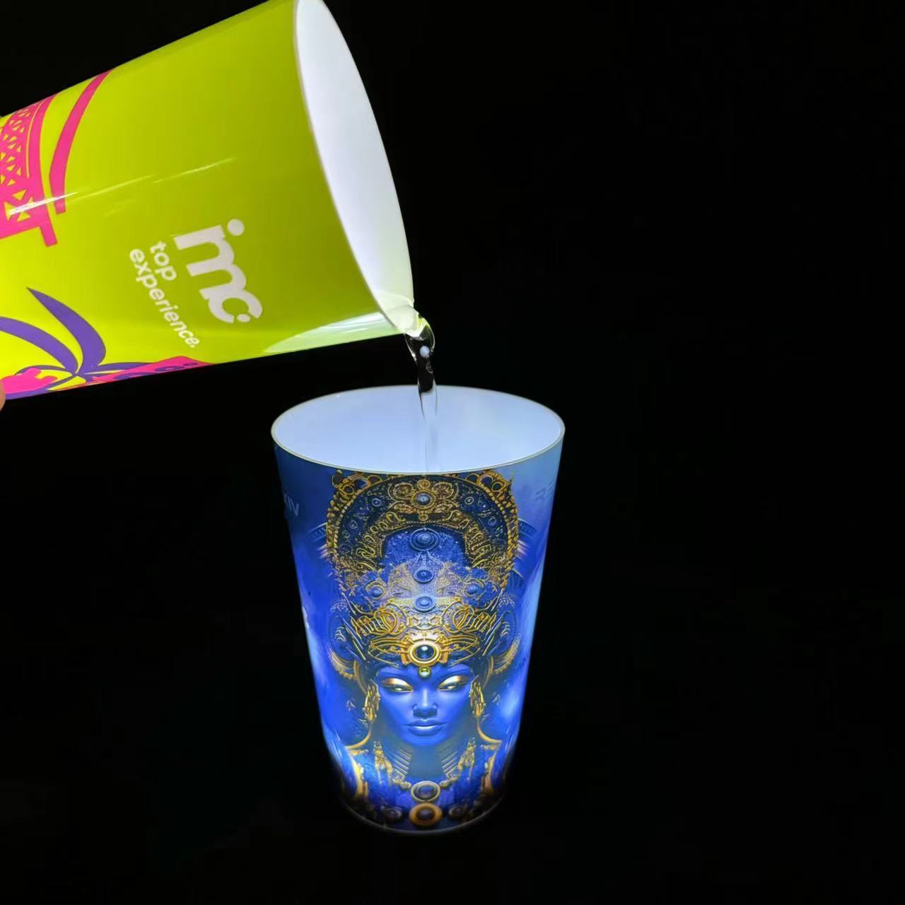 Custom logo Liquid-activated LED Glow Cup Light Up LED Glow Party Cups - Multi-Color