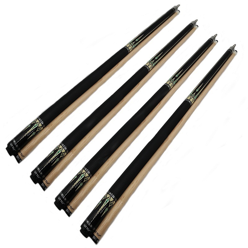 Xmlinco popular 19-21 oz american style maple cue 2 pieces leather grip billiard pool cue with comfortable feel