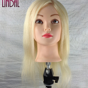 LINDAL female with stand afro real hair mannequin dummy doll high quality head with hair training hairdressing