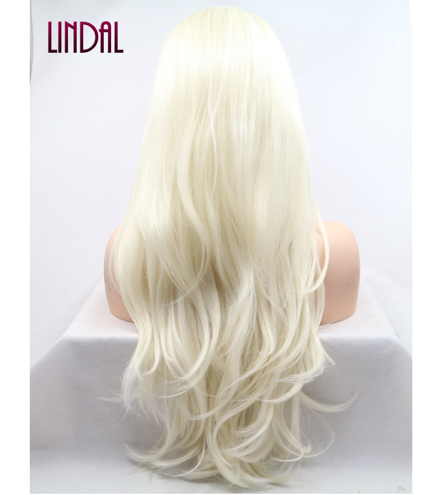 LINDAL white wigs freedom part clip cheap synthetic blonde curly lace front wig freetress equal blonde lace front wig synthetic