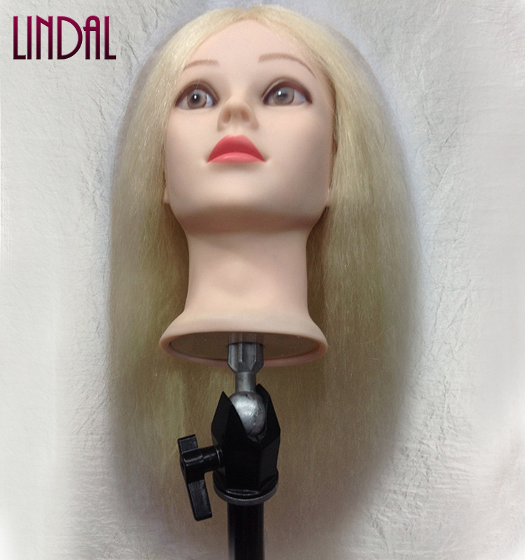 LINDAL doll cosmetology female manican hairstyle dummy training maniquies women face human real hair barber mannequin