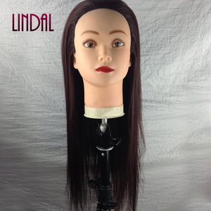 LINDAL salon cheap cut barber hairdresser 100 hairdressing human hair mannequin practice training head