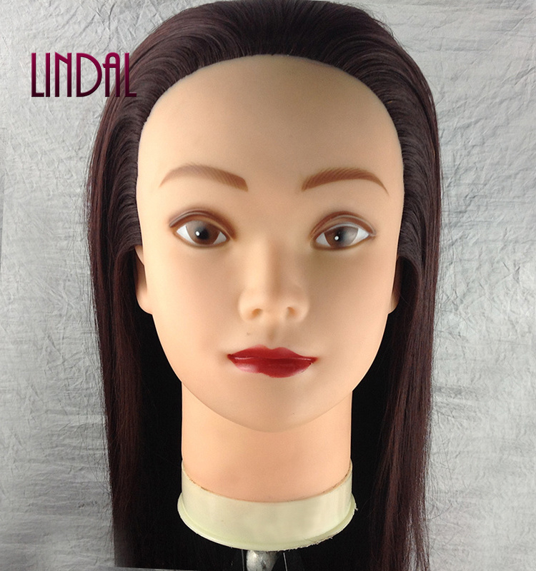 LINDAL salon cheap cut barber hairdresser 100 hairdressing human hair mannequin practice training head