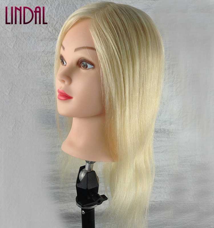 LINDAL female with stand afro real hair mannequin dummy doll high quality head with hair training hairdressing