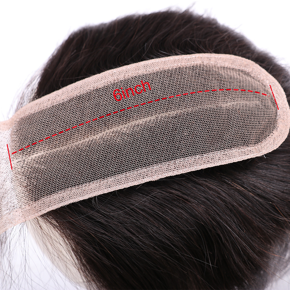 2x6 HD Swiss Lace Melt Skin Lace Closure Long Deep Parting Raw Hair Materials Straight Style Much Fuller with Natural Hair Line