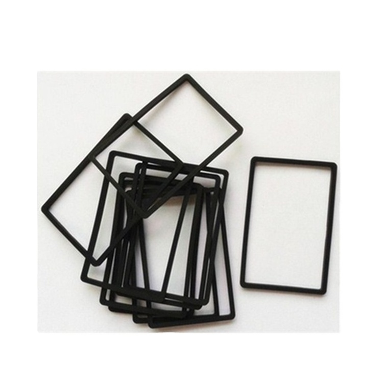 Custom epdm/nbr/silicone material heat resistance black rubber square gasket