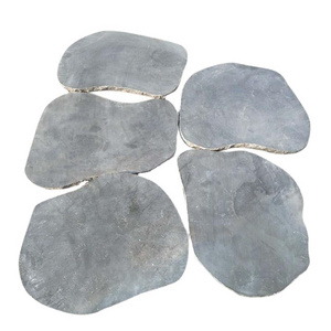 Low-Priced Irregular Blue Limestone Flagstone Good Quality Honed Finish for Outdoor Garden Stepping Stone Random Shape